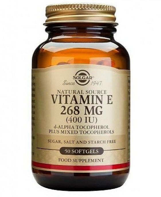 Пищевая добавка "Витамин Е 268 mg 400 IU" - Solgar Vitamin E 268 mg 400 IU — фото N1