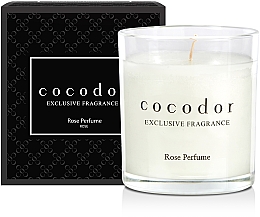 Парфумерія, косметика Ароматична біла свічка "Троянда" - Cocodor Rose Perfume Scented Candle