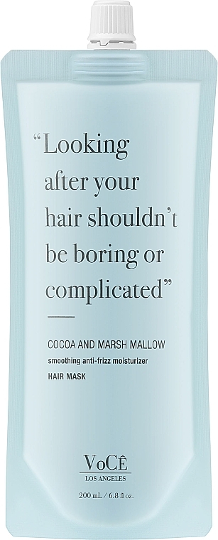 Разглаживающая маска для волос - VoCê Cocoa and Marsh Mallow Smoothing Anti-Frizz Hair Mask — фото N1