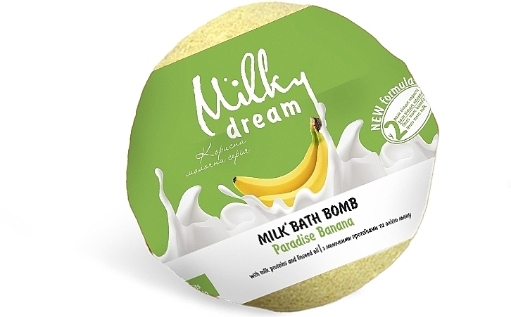 Бомба для ванн "Райский банан" с молочными протеинами - Milky Dream — фото N1