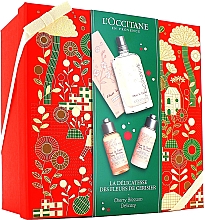 Парфумерія, косметика L'Occitane Cherry Blossom - Набір (edt/75ml + sh/gel/75ml + b/lot/75ml)