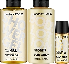 Набір - Mades Cosmetics Tones (sh/gel/500ml + b/milk/500ml + mist/50ml) — фото N1