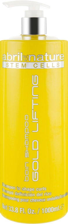 Шампунь со стволовыми клетками для вьющихся волос - Abril et Nature Stem Cells Bain Shampoo Gold Lifting — фото N3