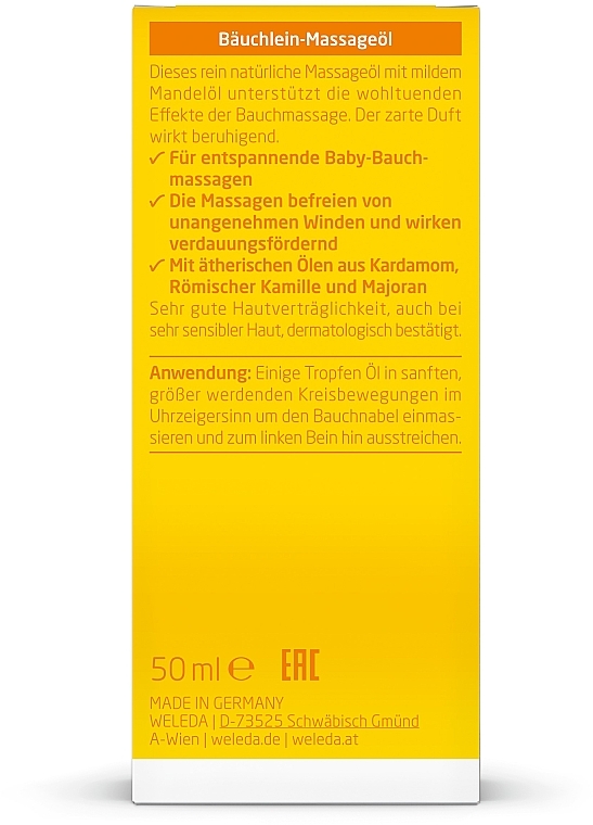 Масло від вздуття животика у немовлят - Weleda Baby-Bauchleinol — фото N4
