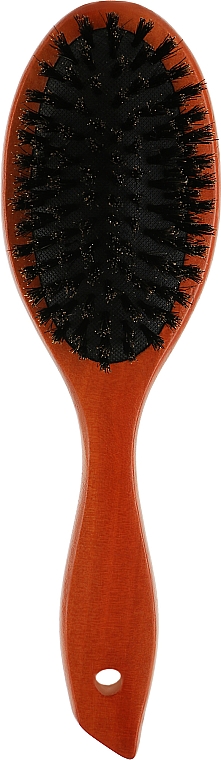 Щетка для волос CS347, деревянная ручка, коричневая - Cosmo Shop — фото N1
