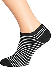 Шкарпетки жіночі WS1 Basic 002, ультракороткі, nero - Siela — фото N1