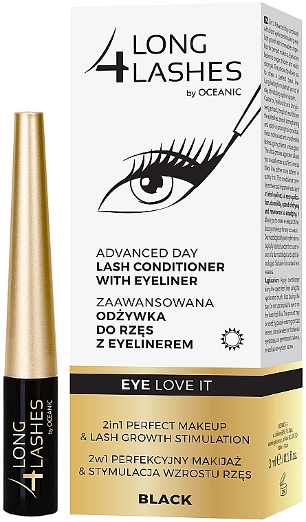 Кондиціонер для вій 2 в 1 - Long4Lashes Advanced Day Lash Conditioner With Eyeliner — фото N1