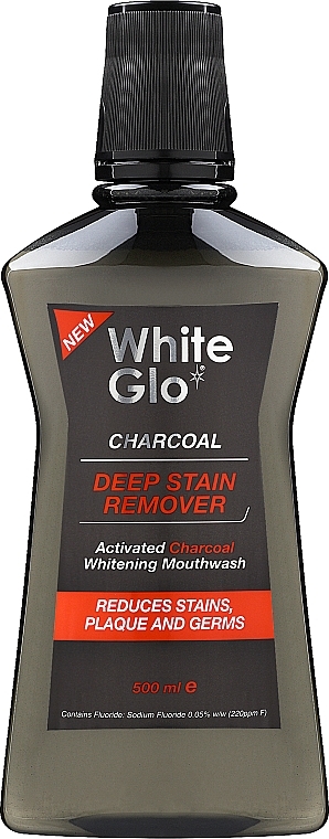 Ополаскиватель для полости рта - White Glo Charcoal Deep Stain Remover Mouthwash — фото N1