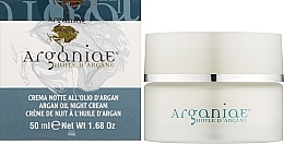 Нічний крем для обличчя з органічною аргановою олією - Arganiae Organic Argan Oil Face Night Cream — фото N2