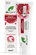 Духи, Парфюмерия, косметика Зубная паста "Гранат" - Dr. Organic Pomegranate Whitening Toothpaste