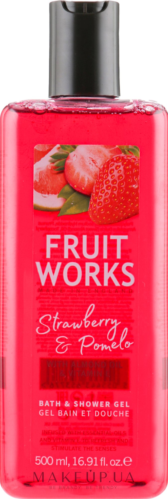 Гель для душу "Полуниця і помело" - Grace Cole Fruit Works Hand Wash Strawberry & Pomelo — фото 500ml