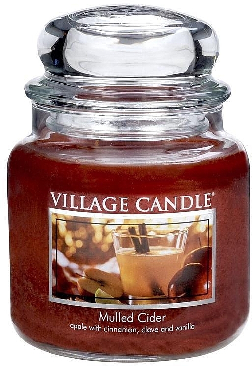Ароматическая свеча в банке "Глинтвейн" - Village Candle Mulled Cider — фото N4