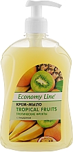 Рідке крем-мило "Тропічні фрукти", з гліцерином - Economy Line Tropical Fruits Cream Soap — фото N1