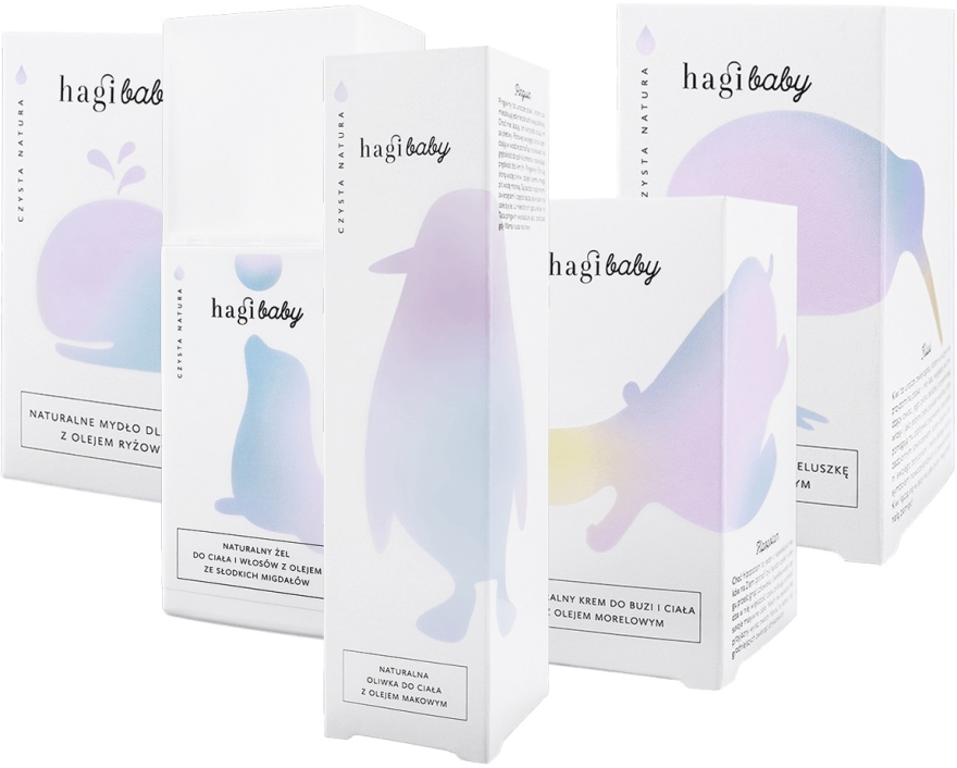 Набір - Hagi Baby (oil/150ml + cr/50ml + soap/100g + gel/shm/250ml + b/cr/50ml) — фото N3
