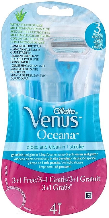 Одноразовий станок для гоління, 4 шт. - Gillette Venus Oceana — фото N1