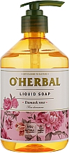 Рідке мило з екстрактом дамаської троянди - O’Herbal Damask Rose Liquid Soap — фото N1