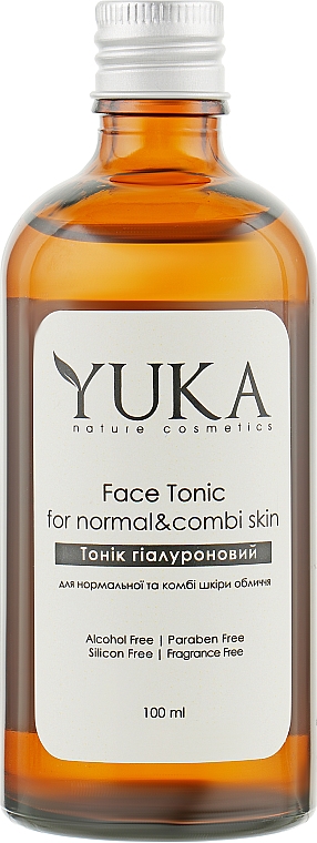 Тонік гіалуроновий для нормальної й комбінованої шкіри обличчя - Yuka Face Tonic — фото N1