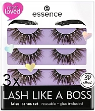 Набір накладних вій - Essence Set 3 x Lash Like A Boss 02-My lashes Are Limitless False Eyelashes — фото N1