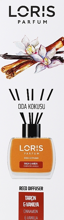 Аромадиффузор "Корица и ваниль" - Loris Parfum Reed Diffuser Cinnamon & Vanilla  — фото N1