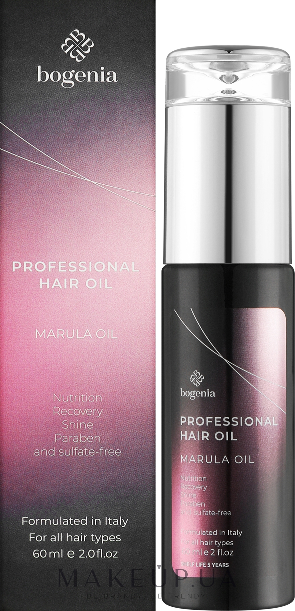 Профессиональное масло марулы для волос - Bogenia Professional Hair Oil Marula Oil — фото 60ml