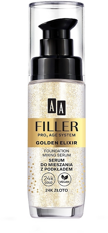 Сироватка для обличчя - AA Cosmetics Filler Pro 3 Age System Golden Elixir Foundation Mixing Serum
