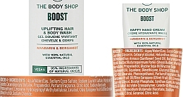 Набір - The Body Shop Mandarin & Bergamot Vegan Boost (gel /200ml + oil /9ml + h/cr/30ml) — фото N4