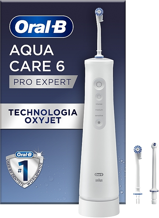 Ирригатор с технологией "Oxyjet", бело-серый - Oral-B Pro-Expert Power Oral Care AquaCare Series 6 MDH20.026.3 — фото N1