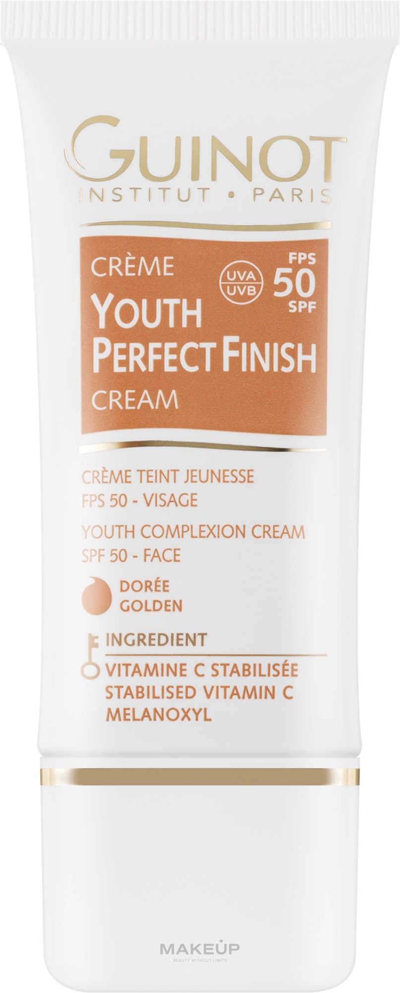 Солнцезащитный тональный крем - Guinot Youth Perfect Finish Cream SPF50 — фото 30ml