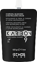 Парфумерія, косметика Освітлювальний крем для волосся з нейтралізатором - Echosline Karbon 9 Charcoal Bleaching & Neutralizing Cream