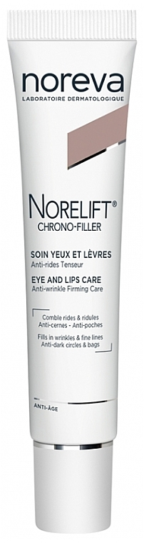 Крем проти зморщок навколо очей і губ - Noreva Norelift Chrono-Filler Eye & Lip Anti-Wrinkle Firming Care — фото N1