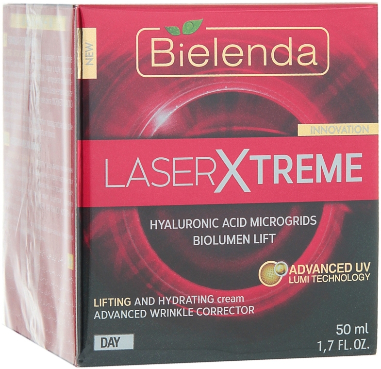 Увлажняющий дневной крем с эффектом лифтинга - Bielenda Laser Xtreme Wrinkles Lifting And Hydrating Day Cream