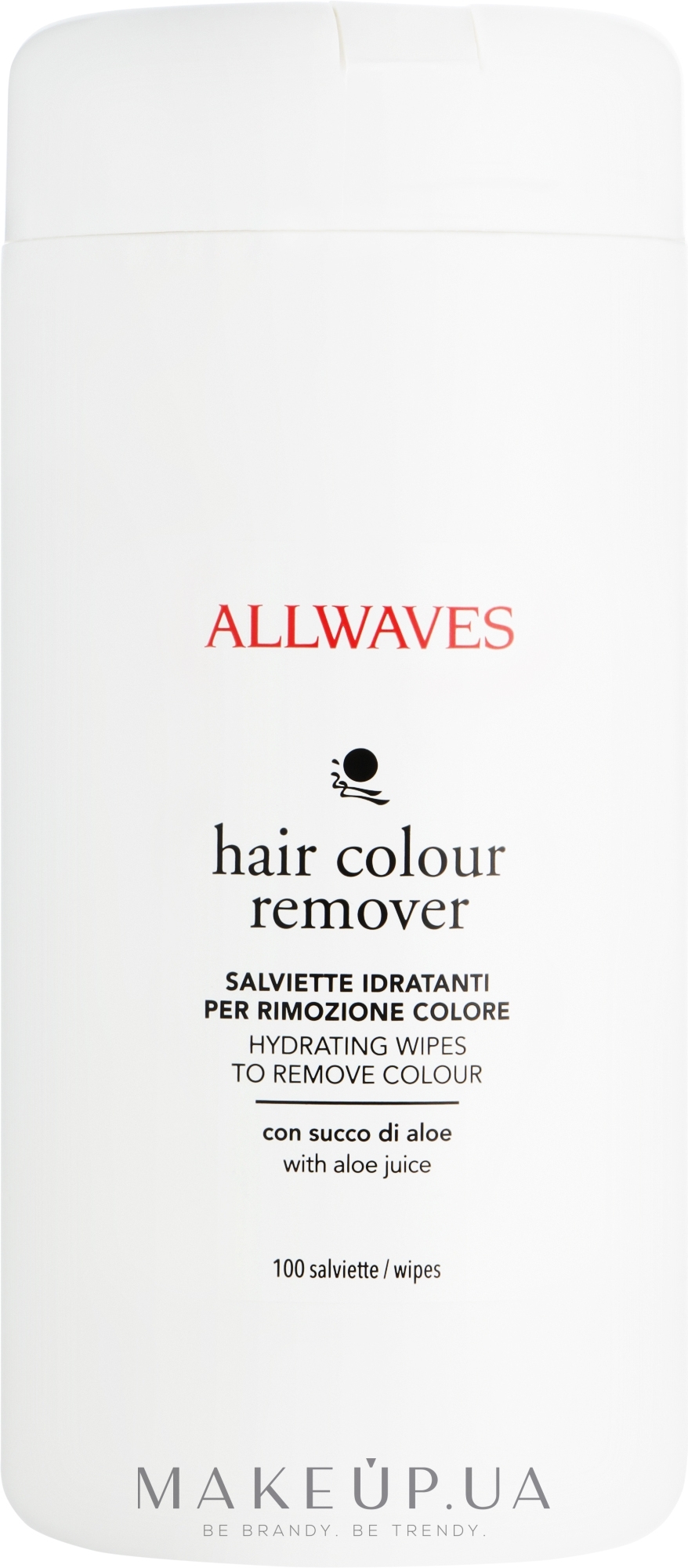 Серветки для видалення слідів фарби зі шкіри з екстрактом ромашки - Allwaves Hair Colour Remover — фото 100шт