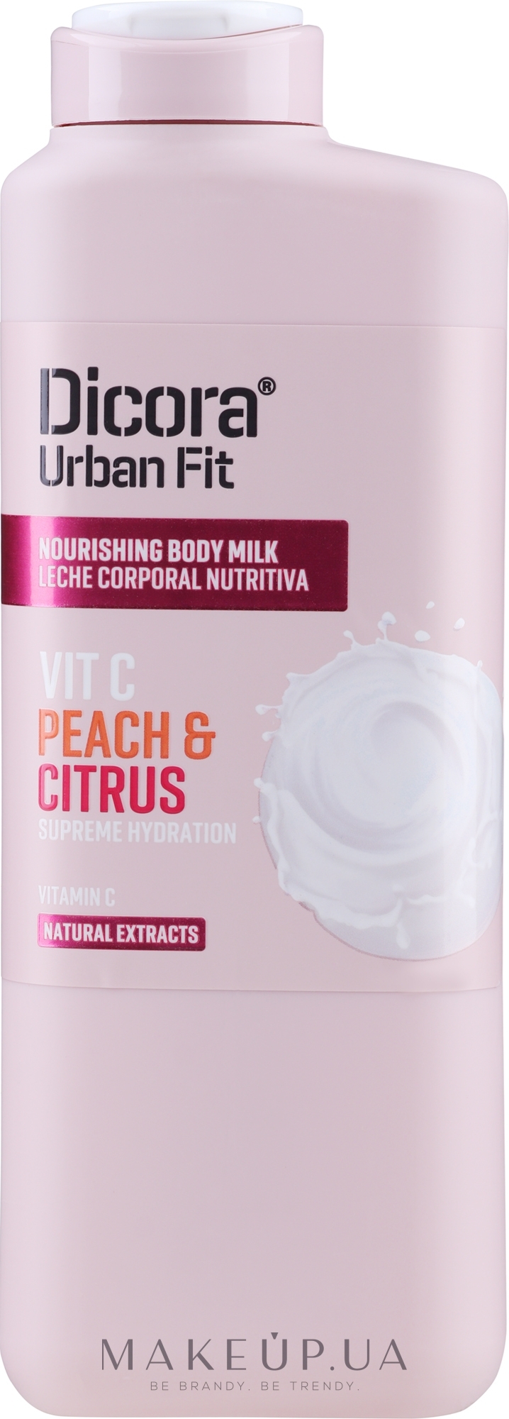 Молочко для тела с витамином C "Лимон и персик" - Dicora Urban Fit Vitamin C Citrics & Peach Body Milk — фото 400ml
