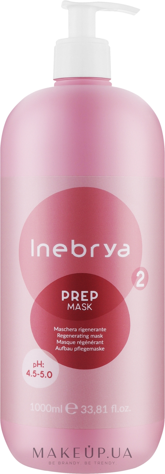 Відновлювальна маска для волосся - Inebrya Prep Regenerating Mask — фото 1000ml