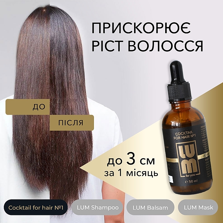 Набір "Професійний догляд за волоссям" - LUM (shm/250ml + h/balm/250ml + h/mask/200ml + hair/coc/50ml) — фото N4