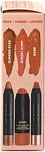 Набор - Nudestix Mini Sunset Nudes Kit (blush/1.8g + l/balm/2.5g + e/pen/2.5g) — фото N2