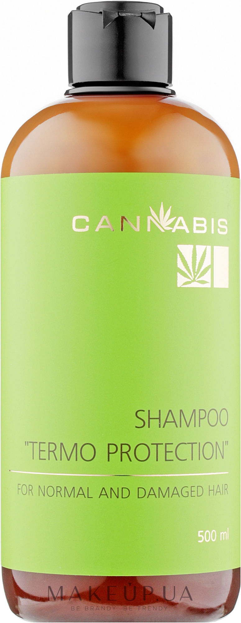 Безсульфатний шампунь для волос «Термозащита» - Cannabis Shampoo "Termo Protection" For Normal And Damaged Hair — фото 500ml