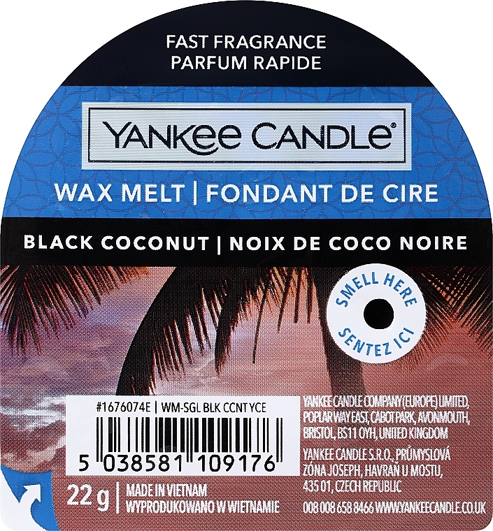 Ароматичний віск - Yankee Candle Black Coconut Wax Melt — фото N1