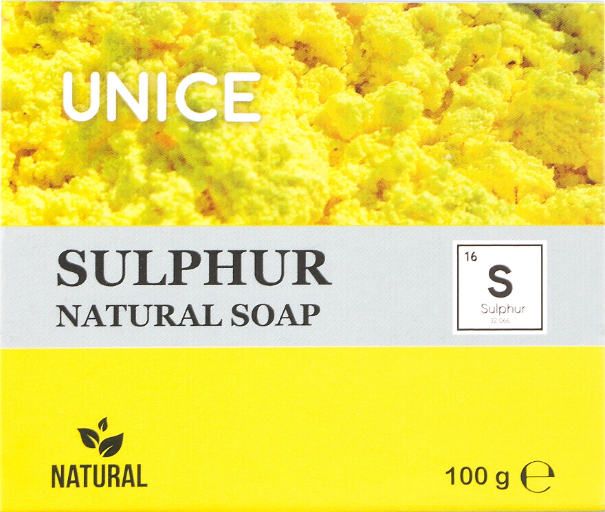 Натуральное мыло с серой - Unice Sulphur Natural Soap — фото N1