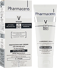 Парфумерія, косметика УЦІНКА Захисний денний крем для обличчя і тіла для шкіри з вітіліго - Pharmaceris V Protective Day Cream for Vitiligo Skin SPF 50+ *