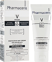 УЦЕНКА Защитный дневной крем для лица и тела для кожи с витилиго - Pharmaceris V Protective Day Cream for Vitiligo Skin SPF 50+ * — фото N1