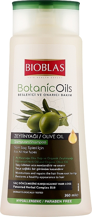 Шамунь для волосся з оливковою олією - Bioblas Botanic Oils — фото N1
