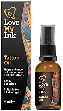 Масло для ухода за тату - Love My Ink Tattoo Oil — фото N1