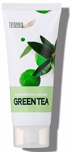 Балансирующая пенка для умывания с экстрактом зеленого чая - Tenzero Balancing Foam Cleanser Green Tea — фото N1