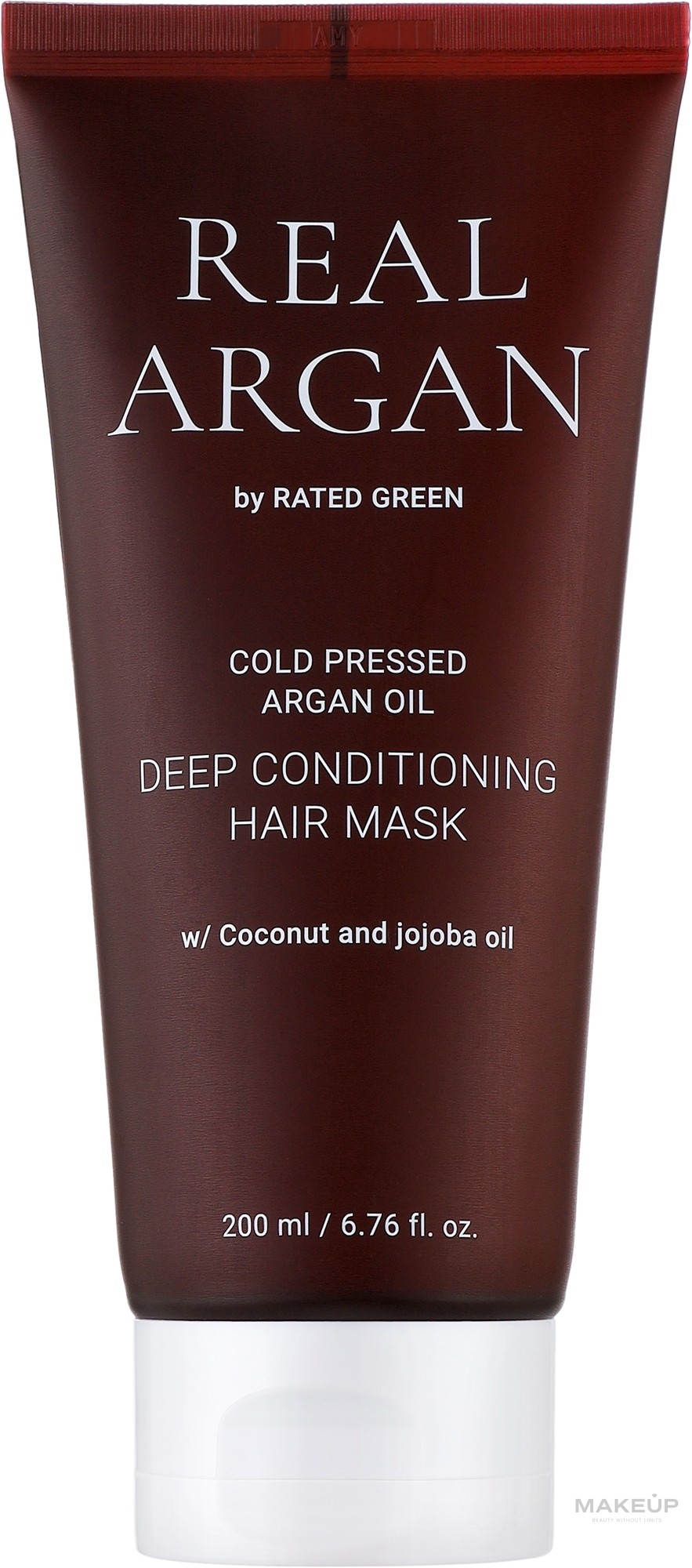 Глубоко кондиционирующая маска с аргановым маслом - Rated Green Real Argan Deep Conditioning Hair Mask — фото 200ml