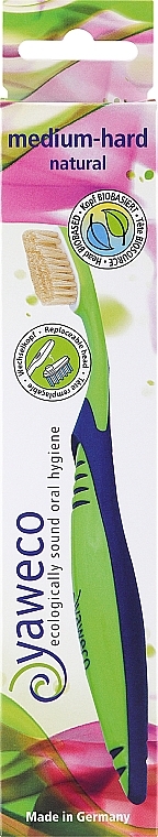 Зубная щетка со сменной головкой, зеленая 2 - Yaweco — фото N1