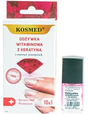 Витаминный лак для ногтей с кератином - Kosmed Colagen Nail Protection 10in1 — фото N1