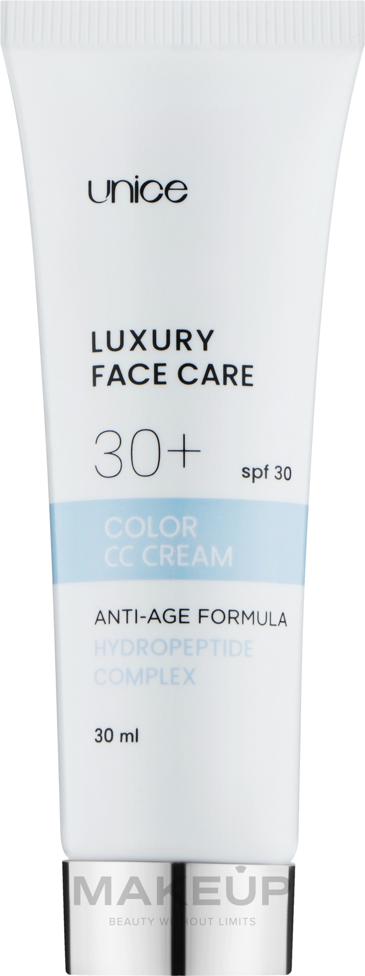 СС-крем для лица - Unice Luxury Face Care Hydropeptide Color CC Cream SPF30 — фото 30ml