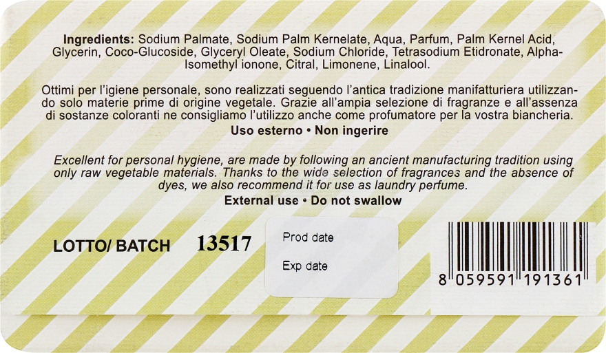 Мыло натуральное "Лимон" - Florinda Lemon Vegetal Soap — фото N3
