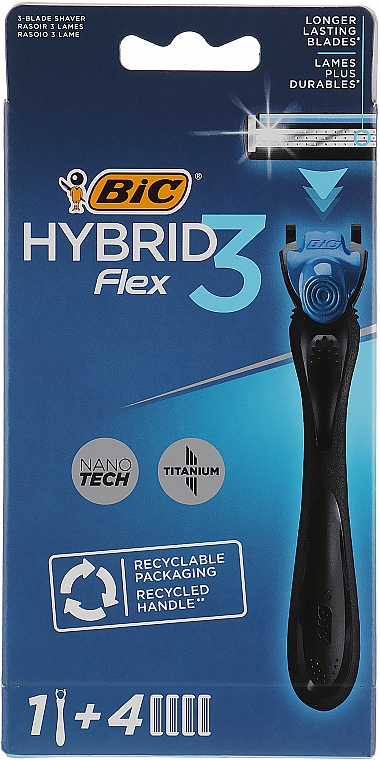 Бритва Flex 3 Hybrid c 4 сменными кассетами - Bic